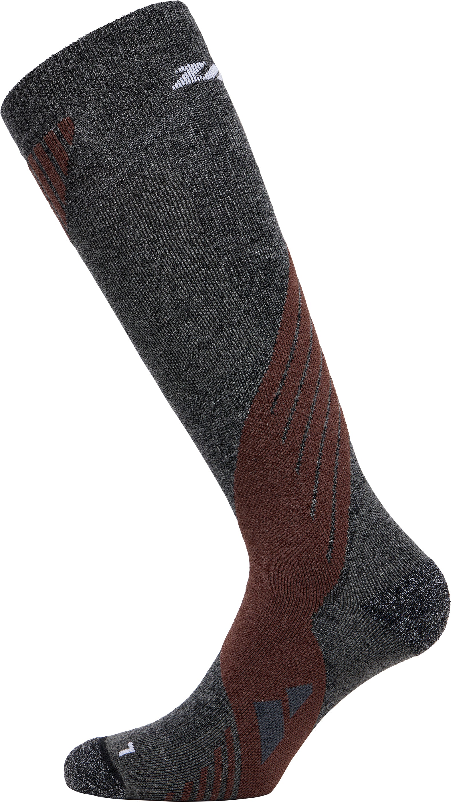 zanier-alpine-socks-skisocken-mittelgrau-braun-merinowolle image 5