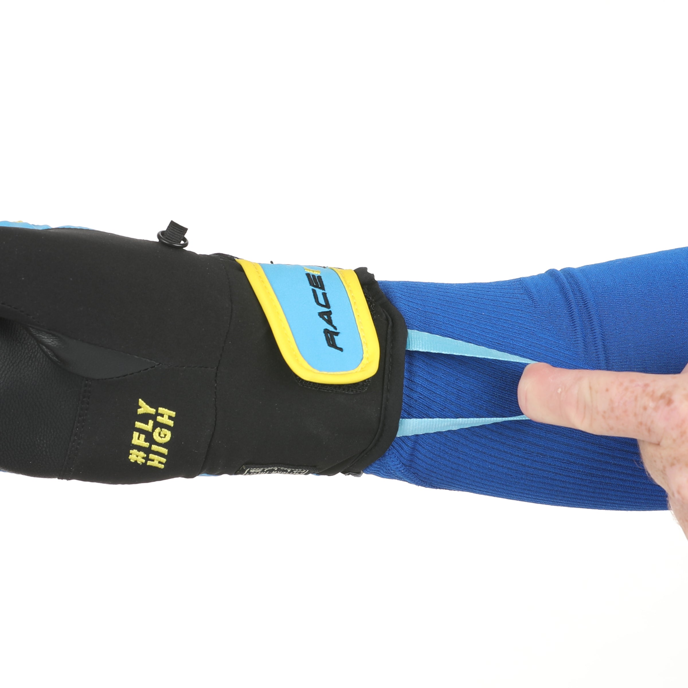 level-worldcup-race-jr-mitten-skihandschuhe-gelb-blau-wasserdicht image 2