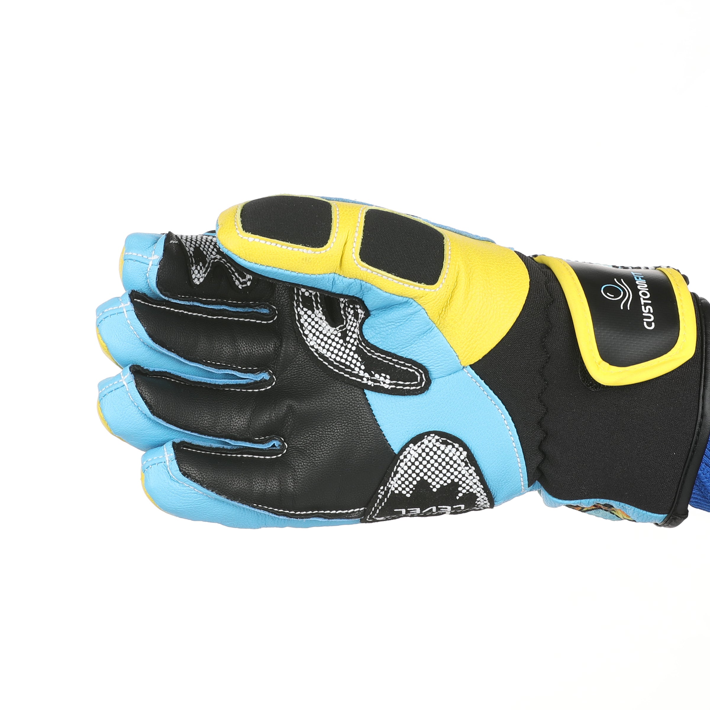 level-worldcup-jr-cf-skihandschuhe-gelb-blau-kinder-race image 7