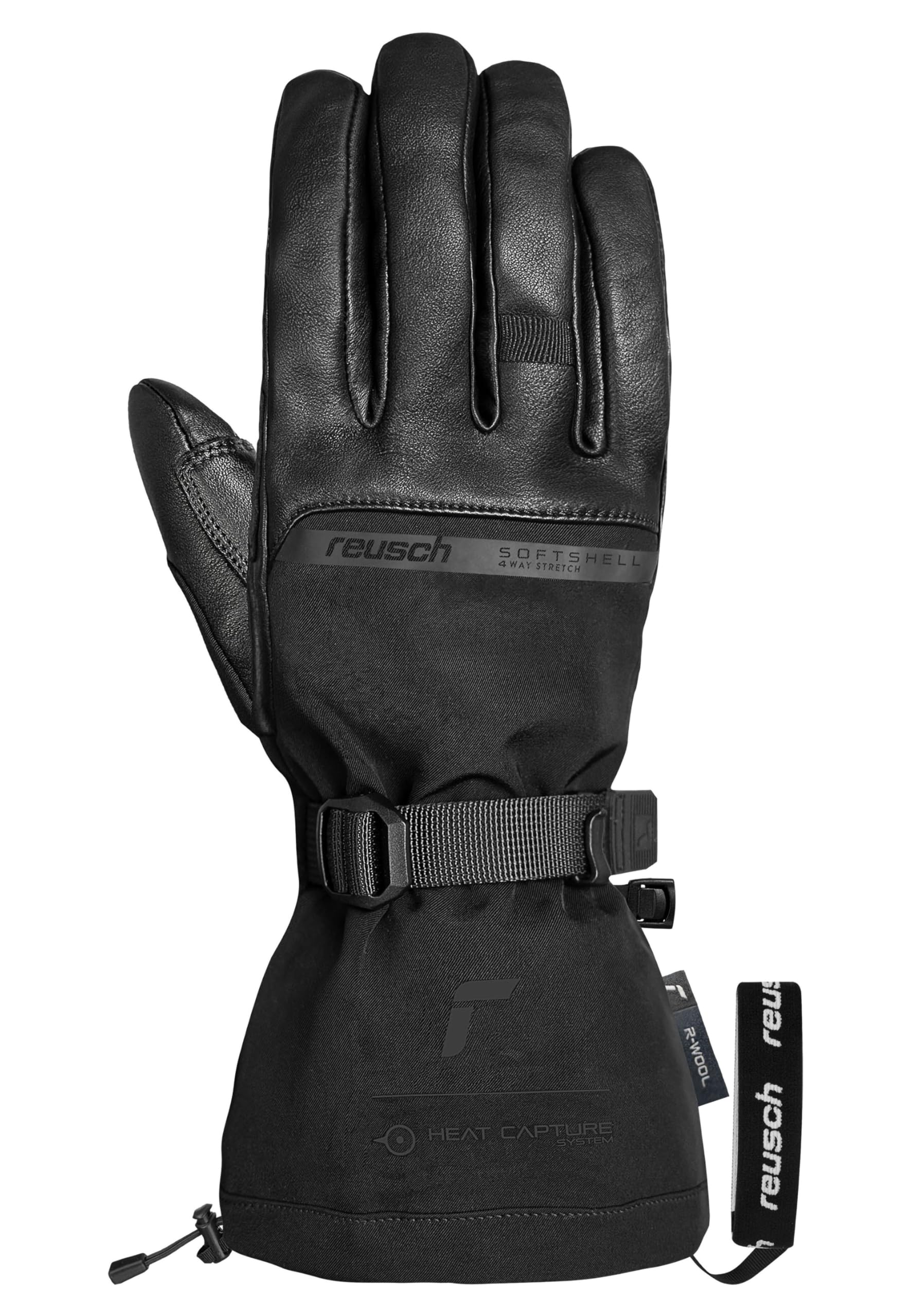 reusch-down-spirit-skihandschuhe-gr-e-8-schwarz-lange-stulpe image 2