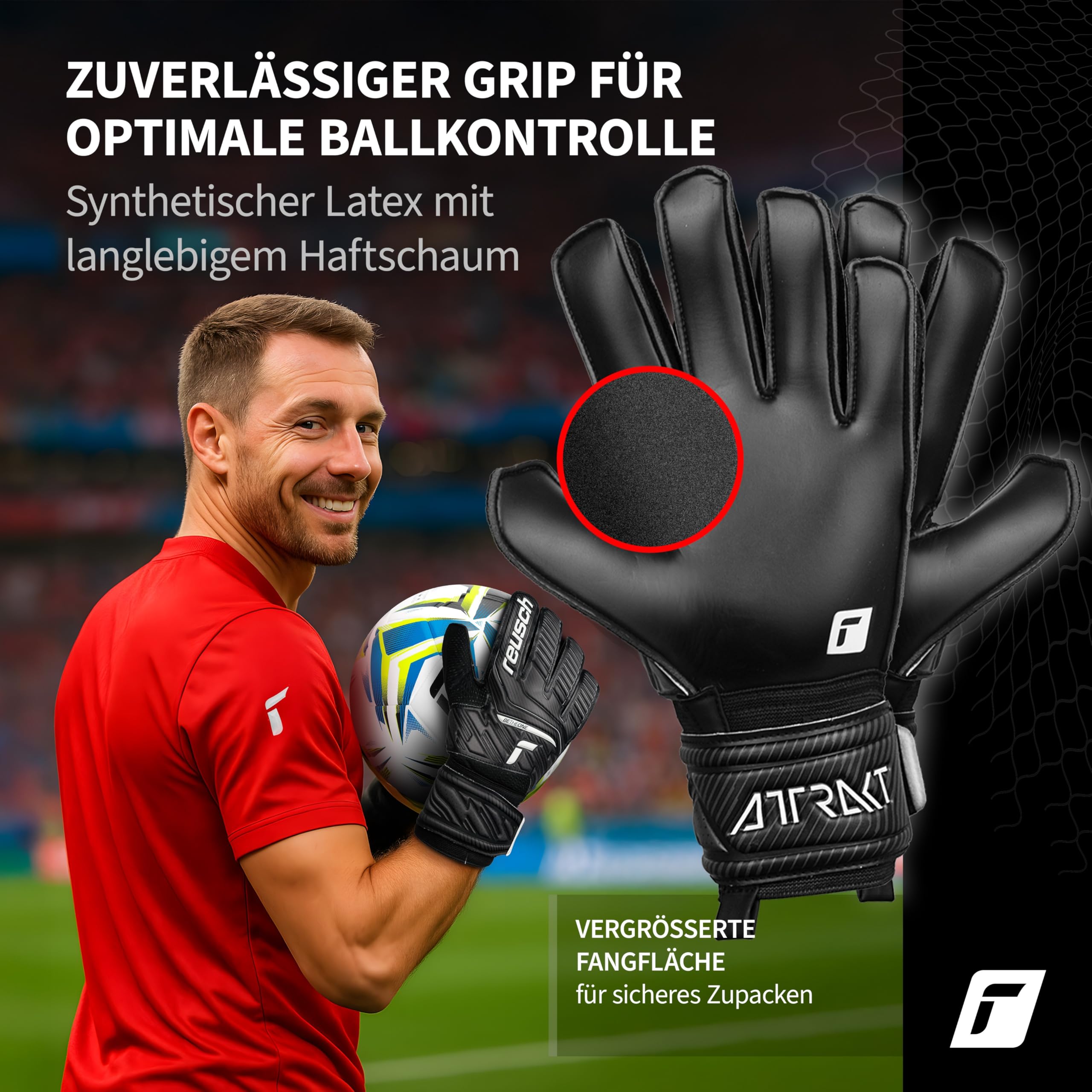 reusch-attrakt-torwarthandschuhe-gr-9-mit-grip image 4