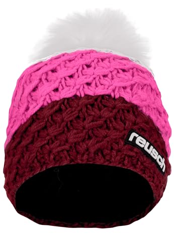 reusch-aiden-beanie-strickm-tze-unisex-schwarz-t-rkis-bommel-warm image 6