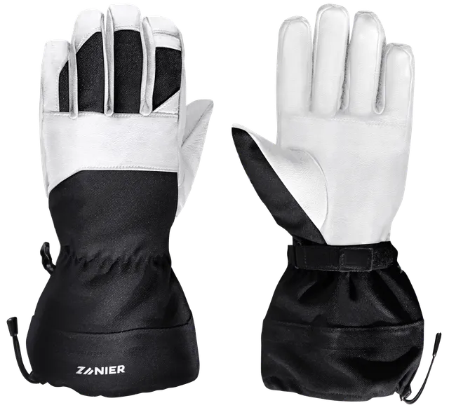 zanier-mybackcountry-leder-skihandschuhe-schwarz-weiss-gr-9 image 1