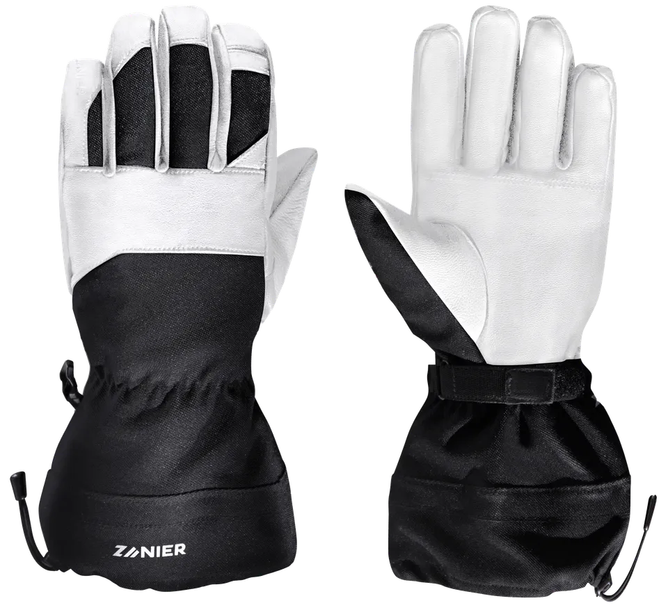 zanier-mybackcountry-leder-skihandschuhe-schwarz-weiss-gr-9 image 1