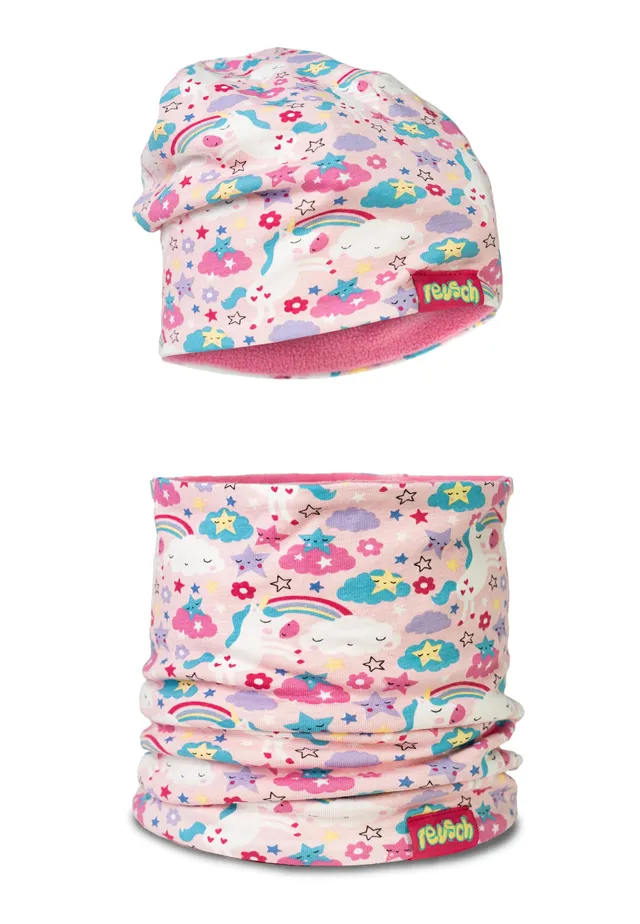 reusch-down-spirit-m-tze-schal-set-einhorn-rosa image 1