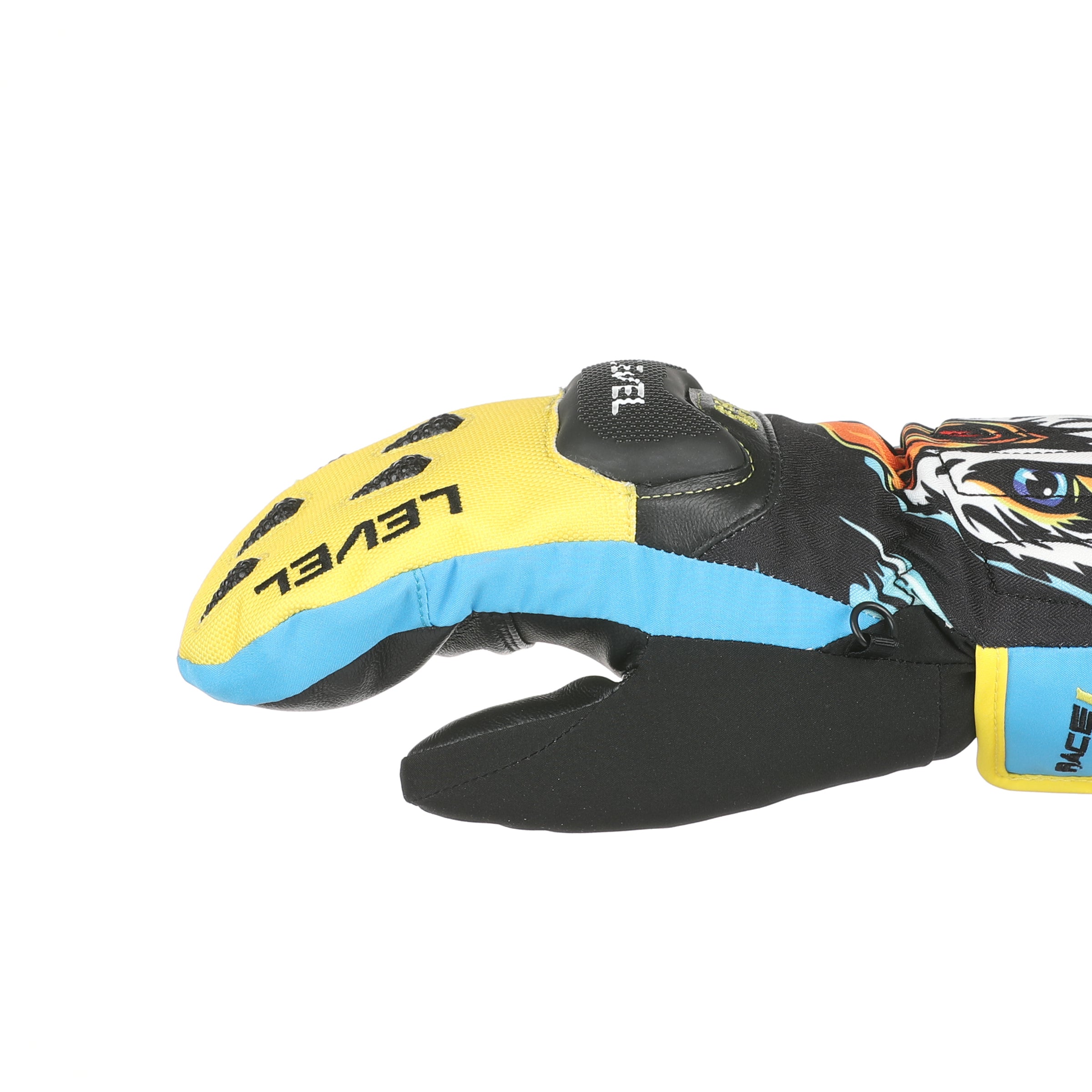 level-worldcup-race-jr-mitten-skihandschuhe-gelb-blau-wasserdicht image 7