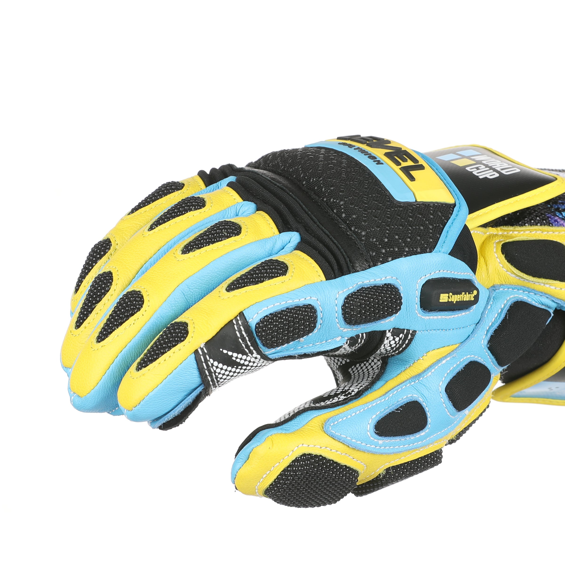 level-worldcup-cf-skihandschuhe-gelb-blau-leder-renn-custom-fit image 3