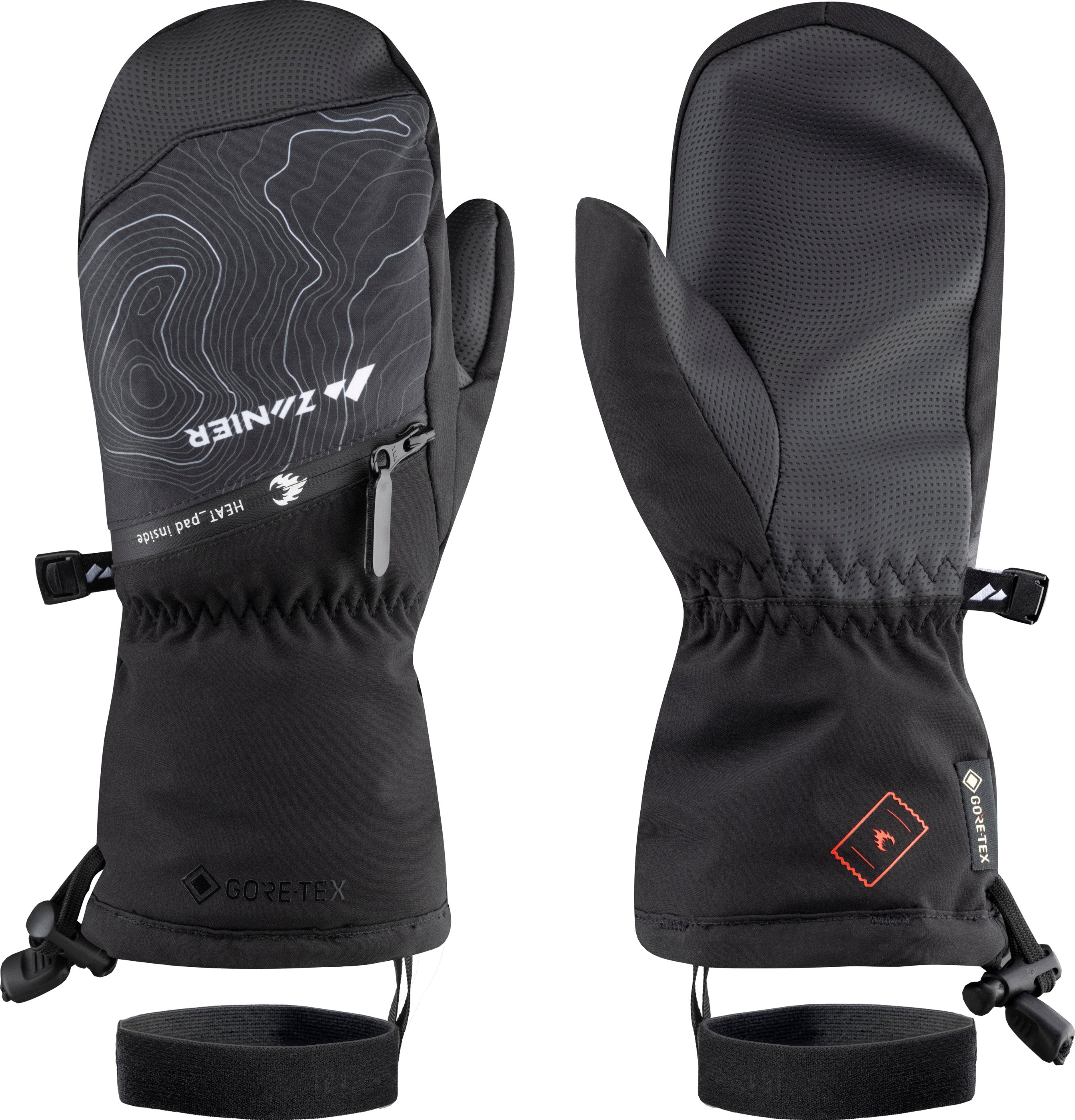 zanier-heat-pads-gtx-mitten-junior-schwarz-gore-tex image 1