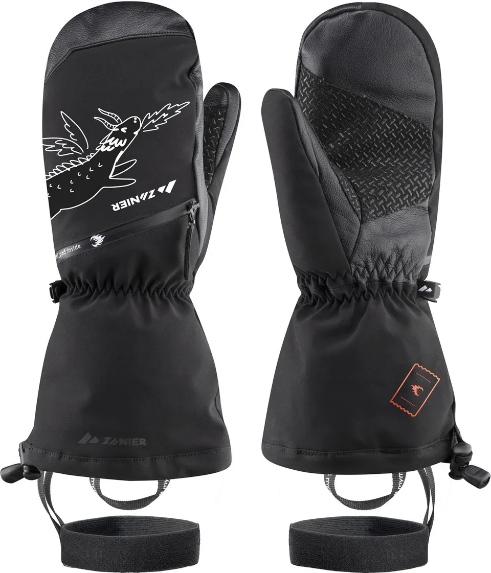 zanier-heat-pads-gtx-mitten-kinder-f-ustlinge-schwarz-wasserdicht image 1