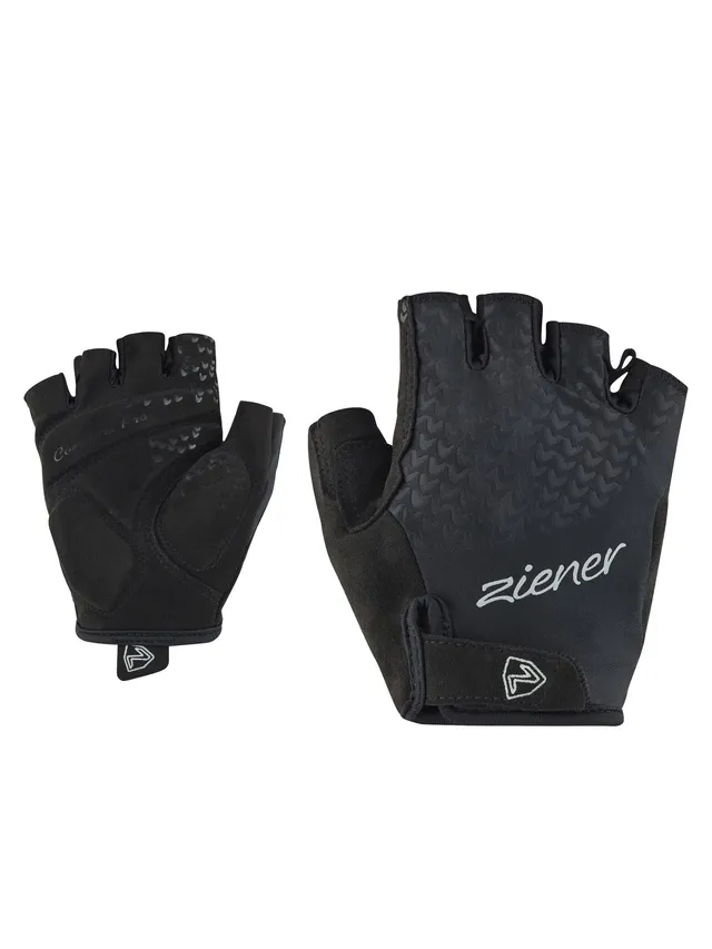 ziener-calidi-z-damen-fahrradhandschuhe-kurzfinger-schwarz-7-5 image 1