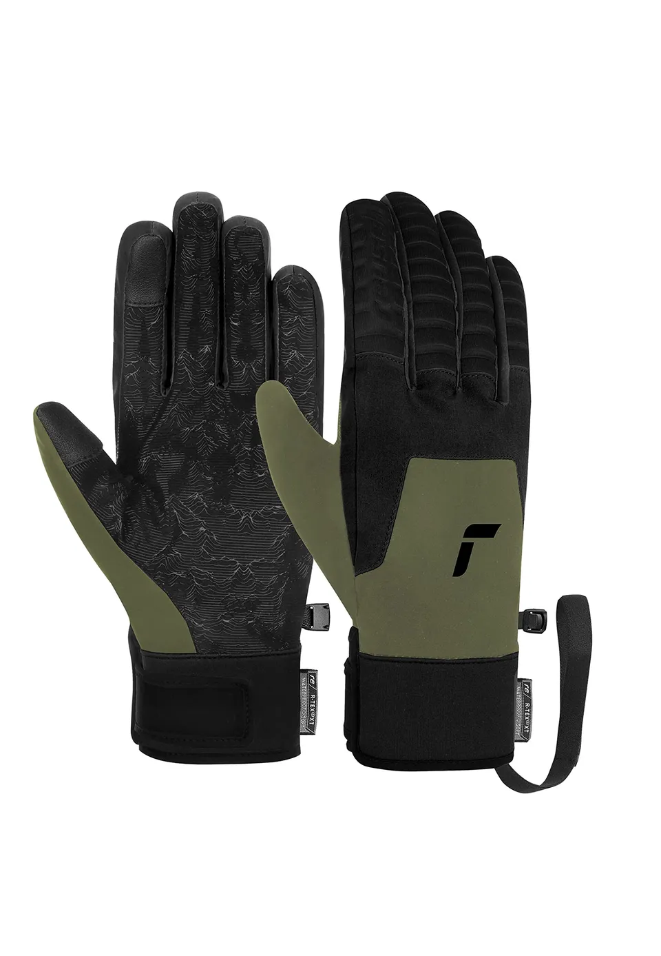 reusch-down-spirit-skihandschuhe-touchscreen-oliv-schwarz-r-tex-xt image 1