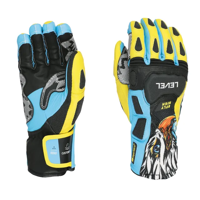 level-sq-cf-skihandschuhe-yellow-blue-ziegenleder image 1