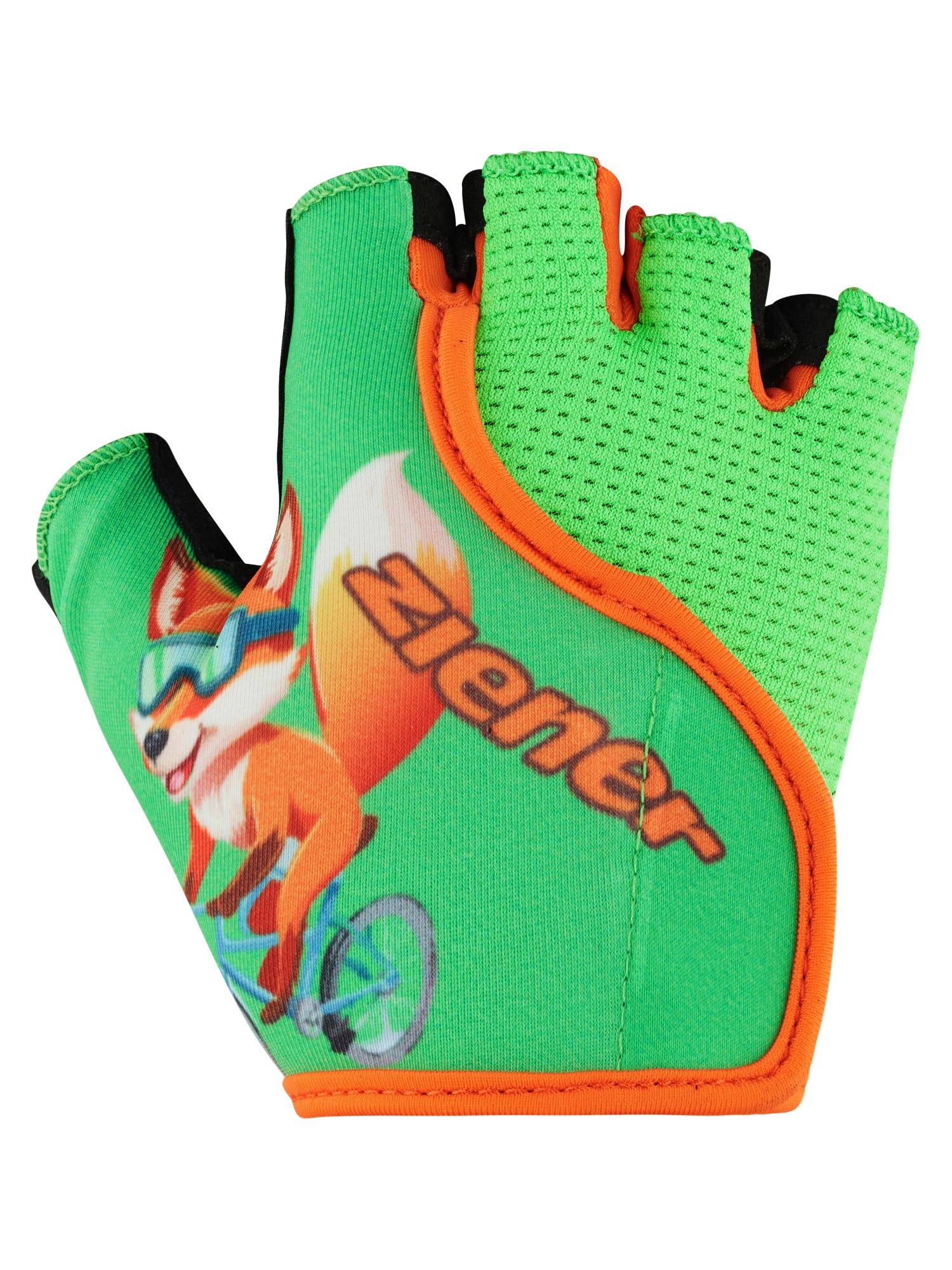 ziener-claudi-z-junior-kinder-fahrradhandschuhe-kurz-lime-green-m image 2