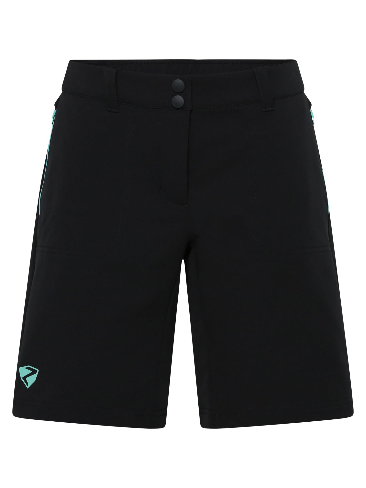 ziener-nakoa-z-lady-shorts-damen-38-black-tropical-stretch image 1