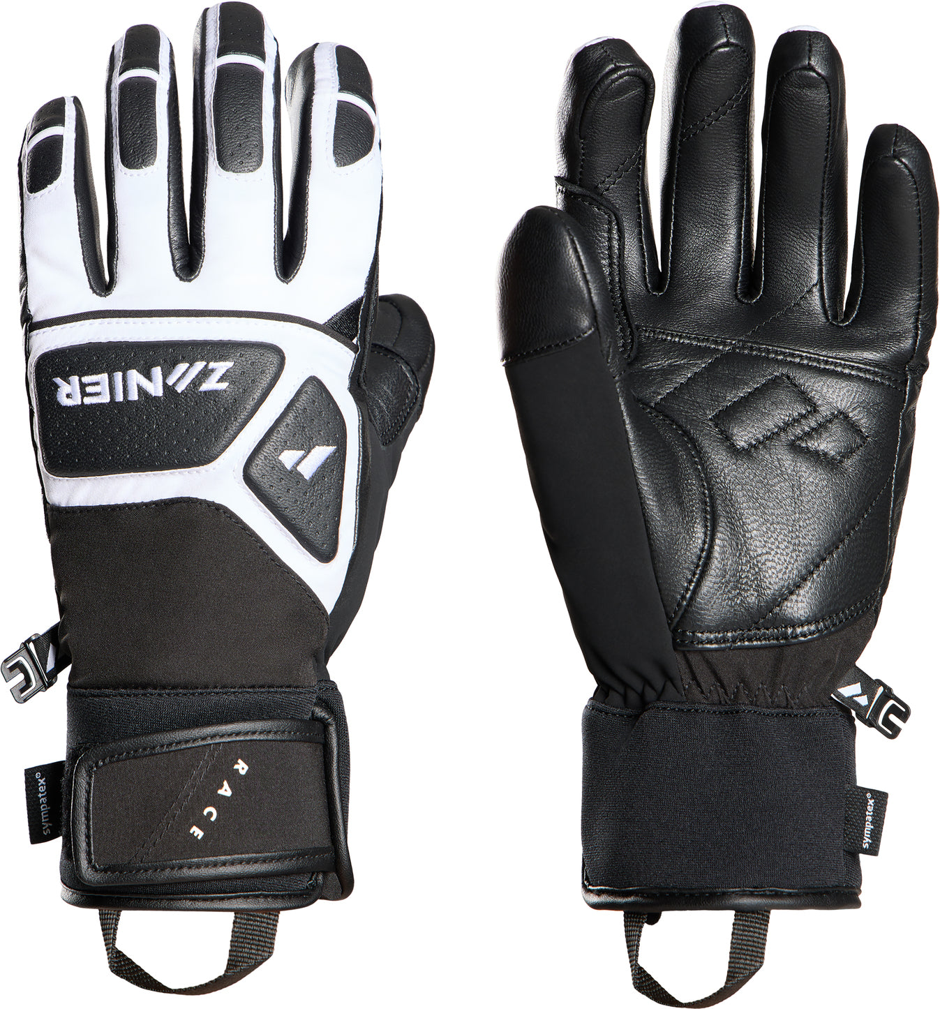 zanier-race-pro-stx-skihandschuh-schwarz-neonlime-wasserdicht image 3
