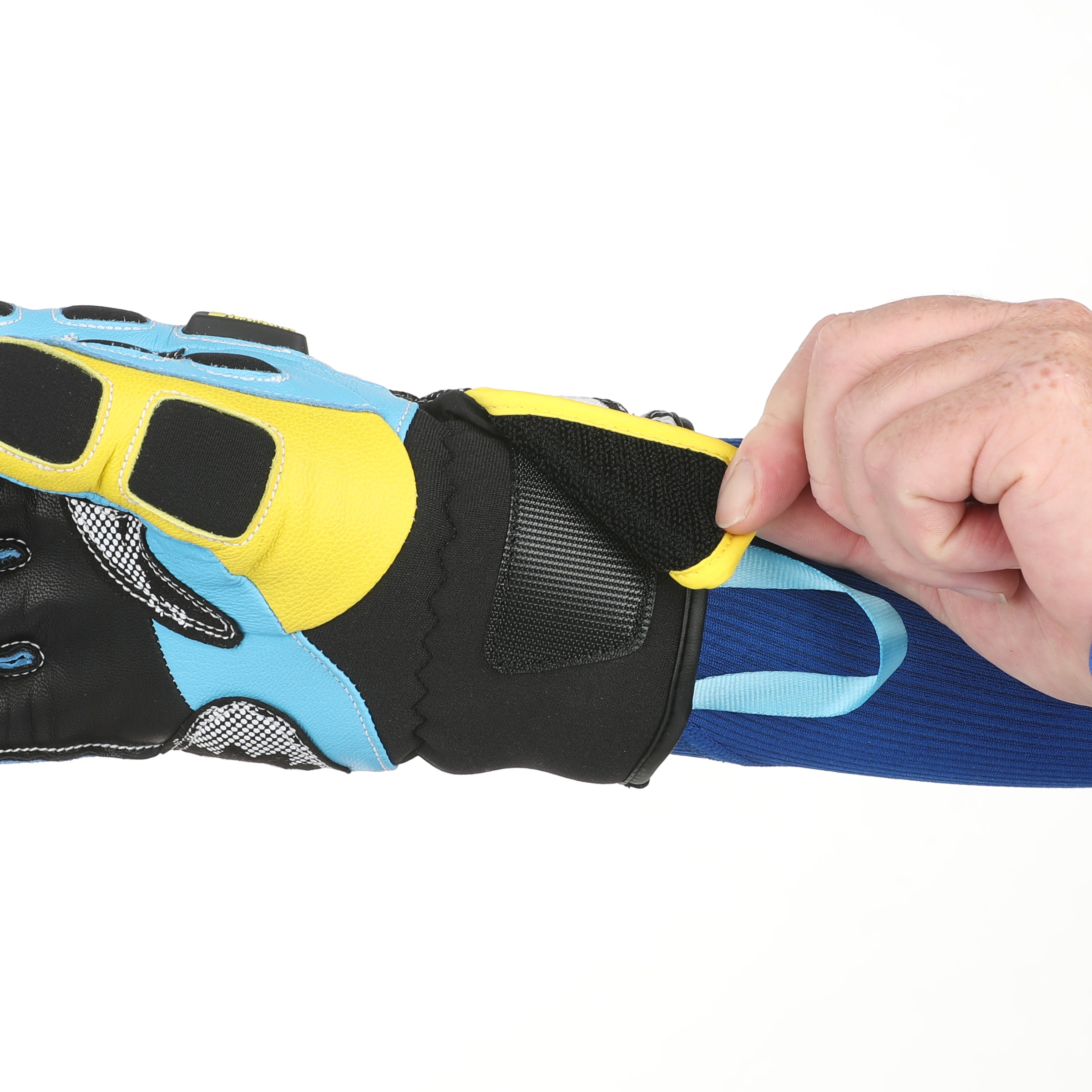 level-worldcup-jr-cf-skihandschuhe-gelb-blau-kinder-race image 2