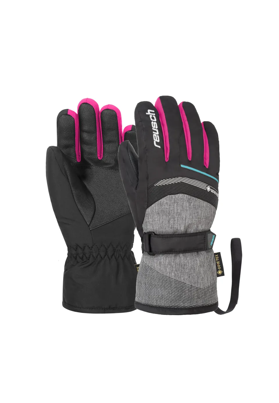 reusch-gore-tex-skihandschuhe-kinder-warm-gr-5-5-black-white image 1