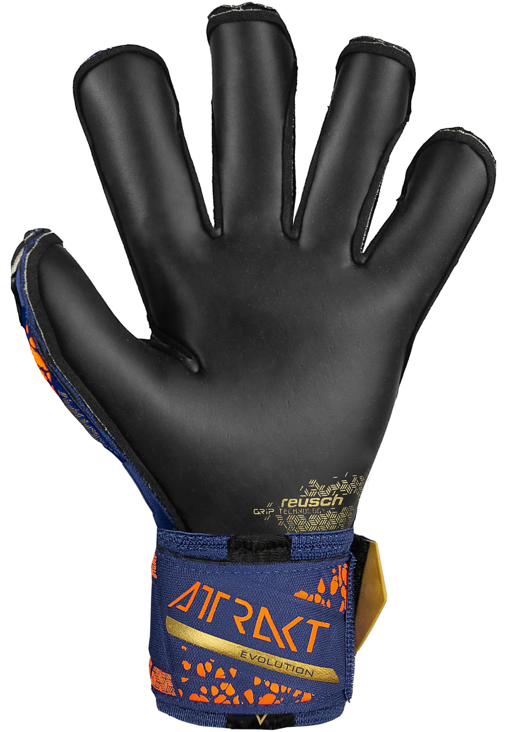 reusch-attrakt-x-evolution-torwarthandschuhe-gr-8-5-blau-gold image 4