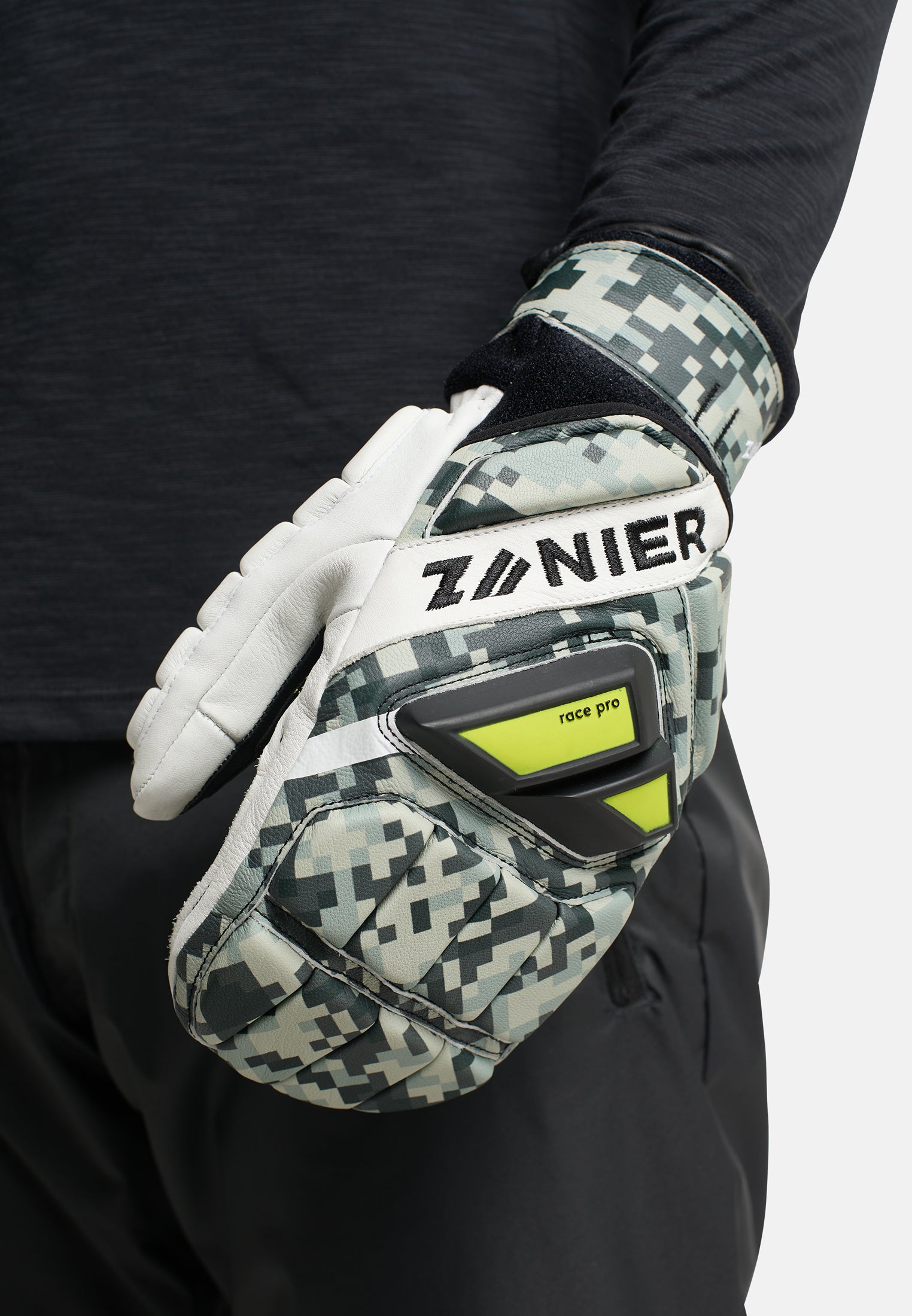 zanier-gate-killer-mitten-f-ustlinge-schwarz-neongelb-mit-protektoren image 4