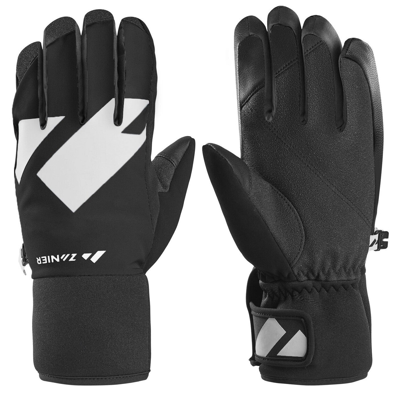 zanier-shredder-stx-kinder-skihandschuhe-schwarz-weiss-gr-5 image 3