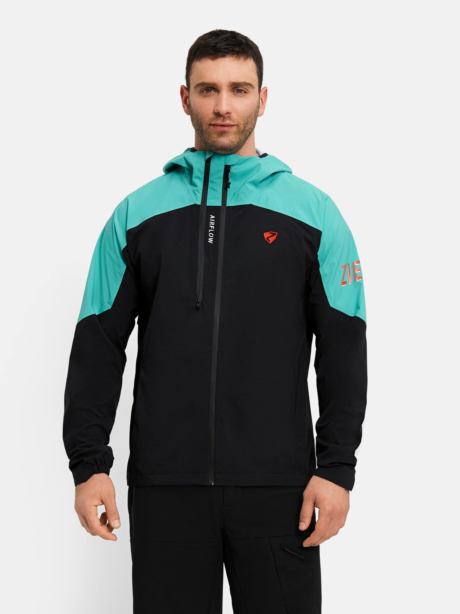ziener-nemil-z-herren-regenjacke-50-schwarz-teal-wasserdicht image 3