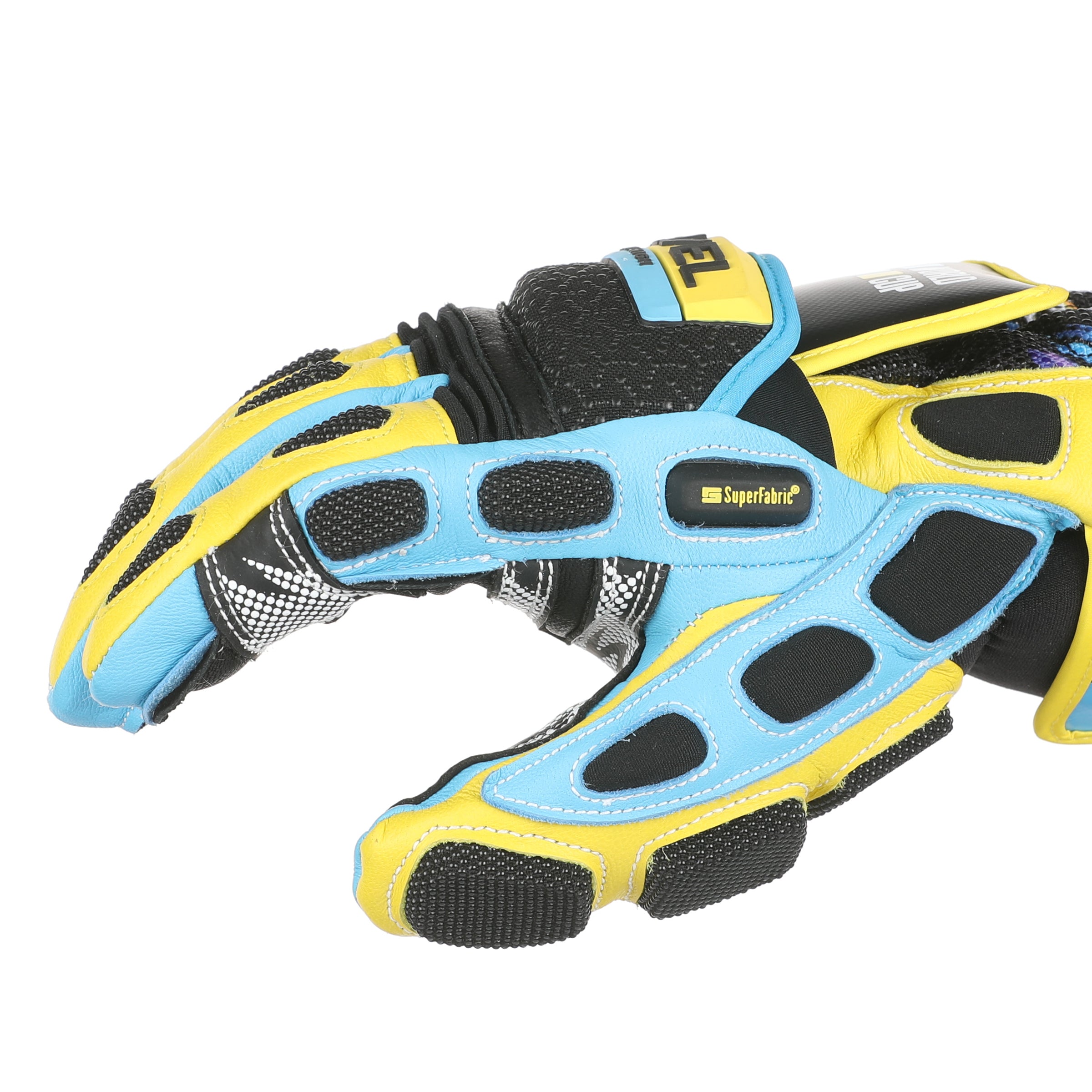 level-worldcup-cf-skihandschuhe-gelb-blau-leder-renn-custom-fit image 2