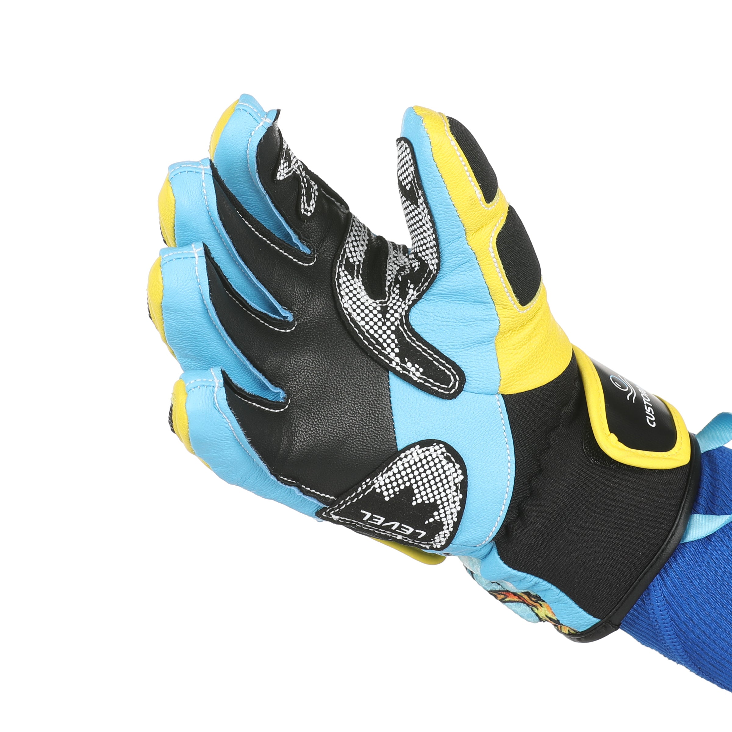 level-worldcup-jr-cf-skihandschuhe-gelb-blau-kinder-race image 6