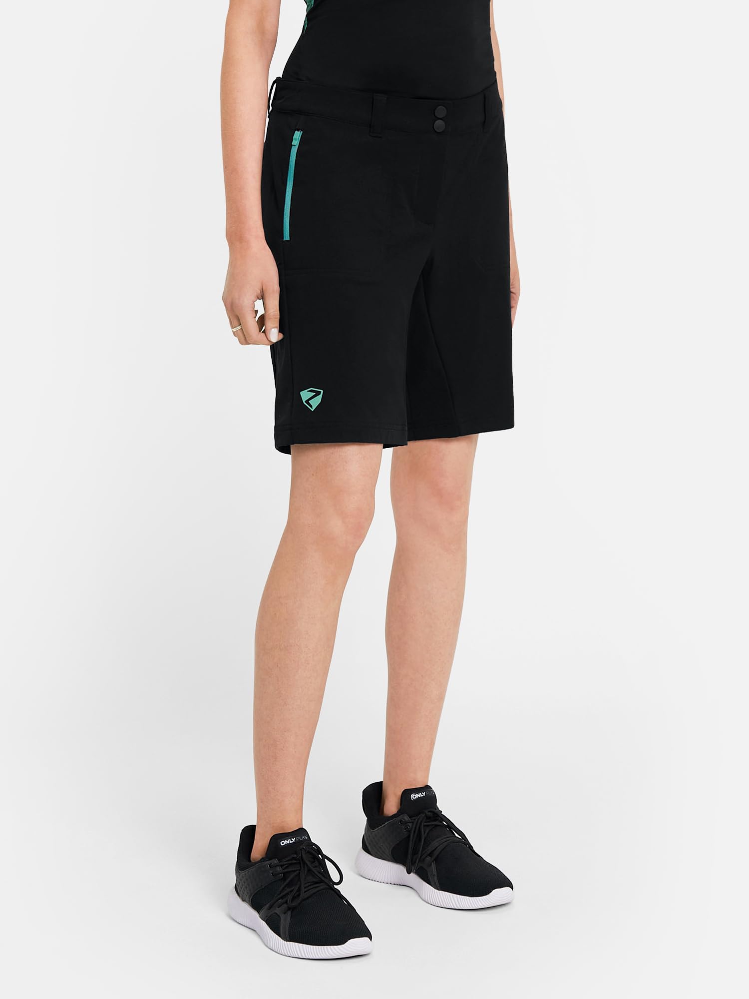 ziener-nakoa-z-lady-shorts-damen-38-black-tropical-stretch image 4