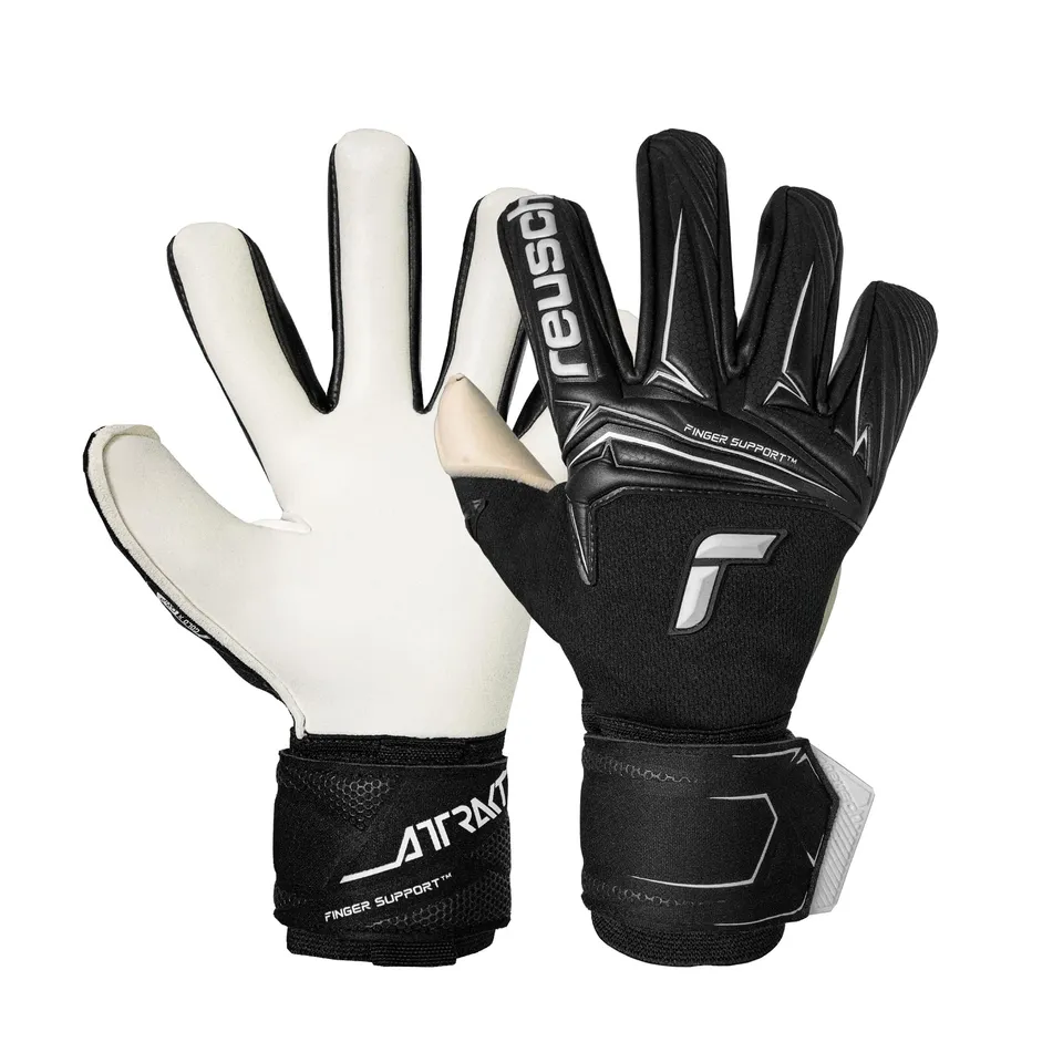 reusch-attrakt-torwarthandschuhe-gr-9-gold-x-grip-fingerschutz image 1