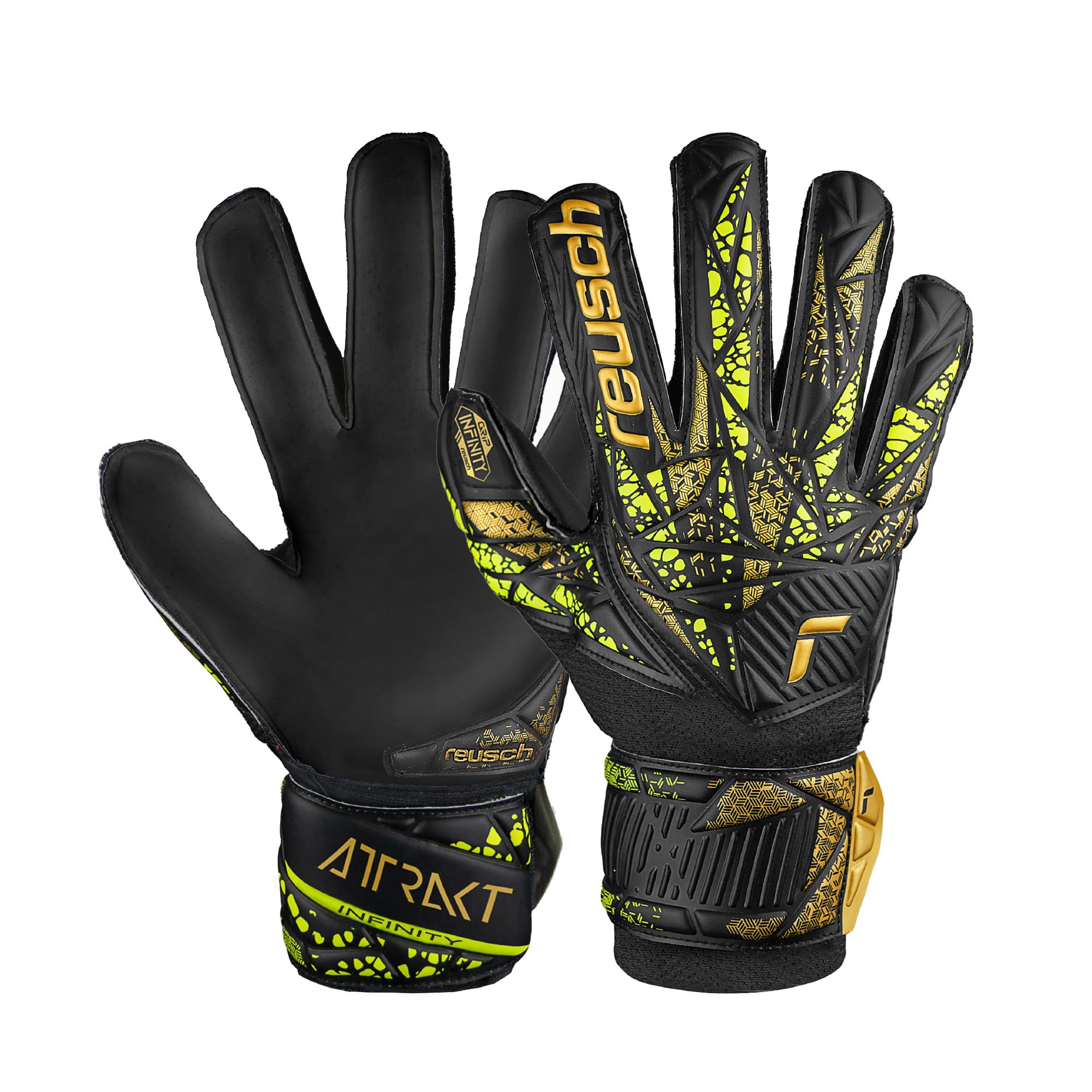 reusch-attrakt-torwarthandschuhe-kinder-fingerschutz-grip image 1