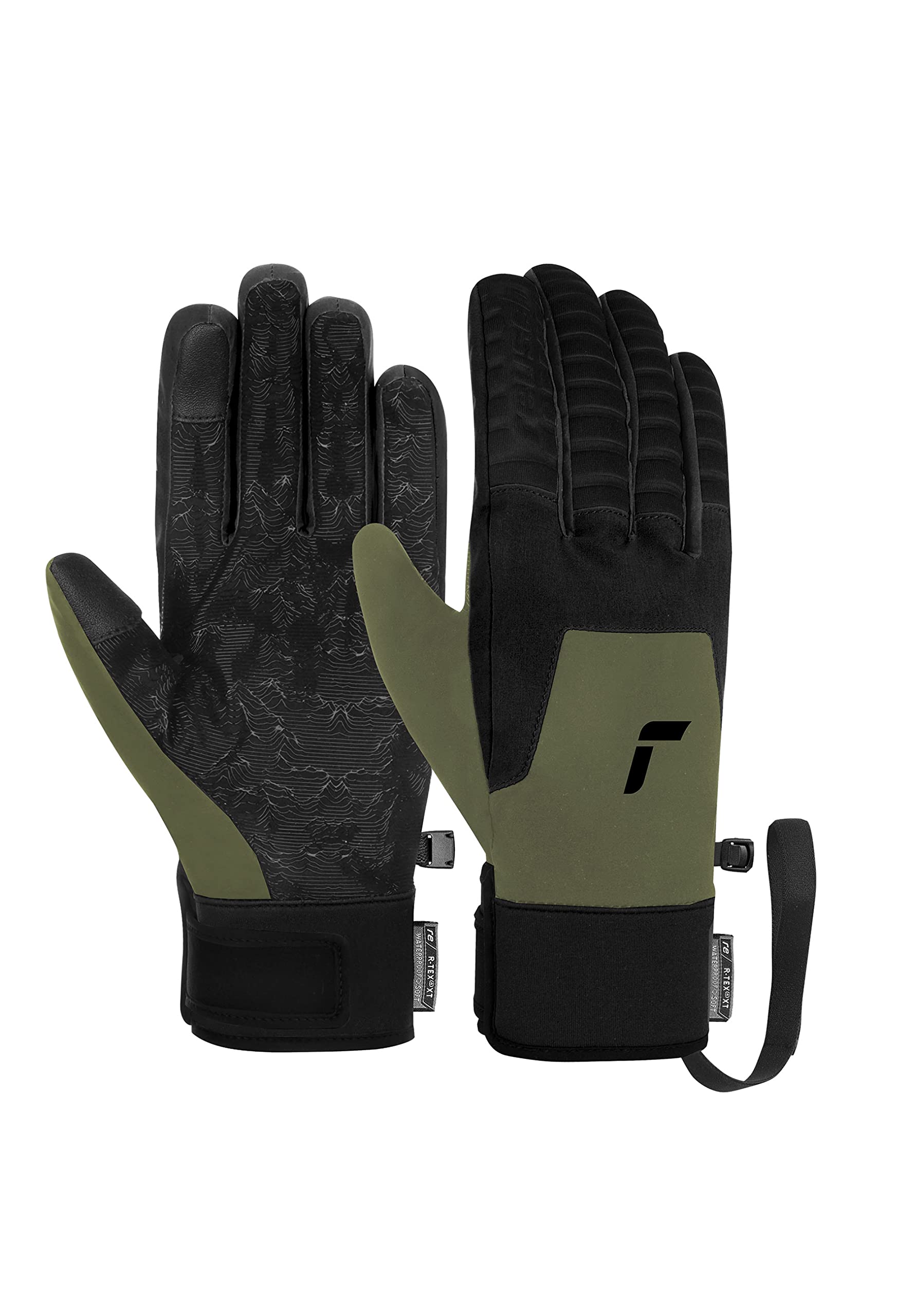 reusch-down-spirit-skihandschuhe-touchscreen-oliv-schwarz-r-tex-xt image 1
