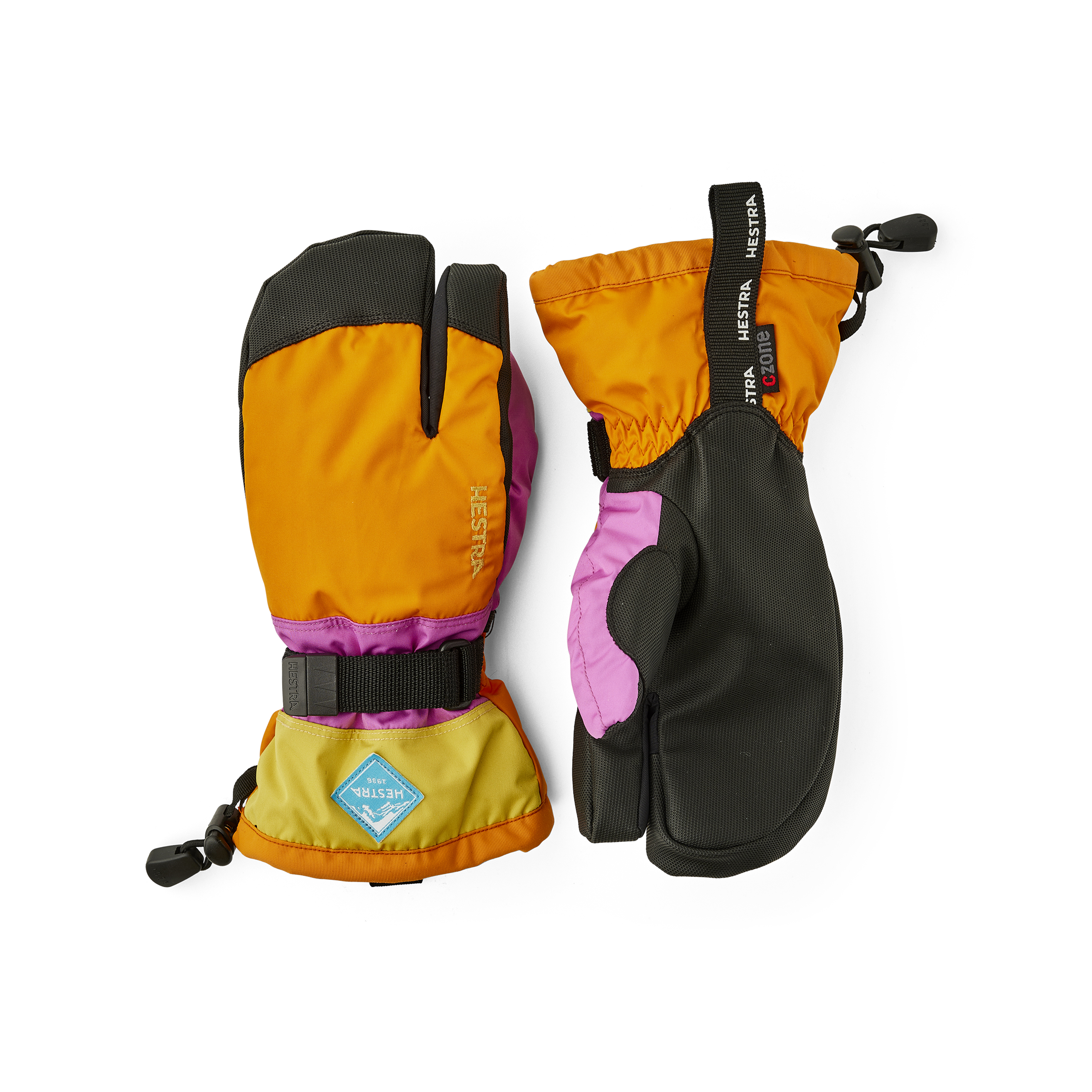 hestra-freeride-czone-gauntlet-jr-3-finger-skihandschuh-kinder-wasserdicht image 1