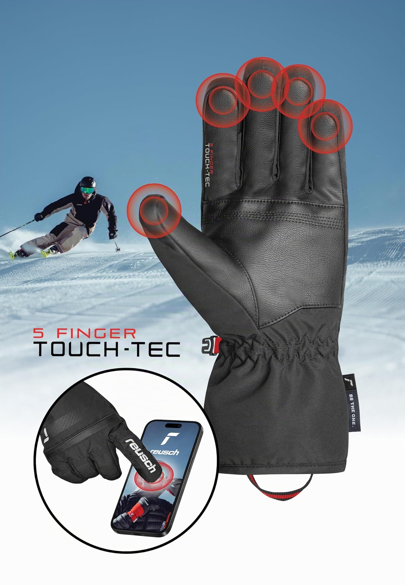 reusch-down-spirit-junior-touch-winterhandschuhe-kinder-warm-winddicht image 6