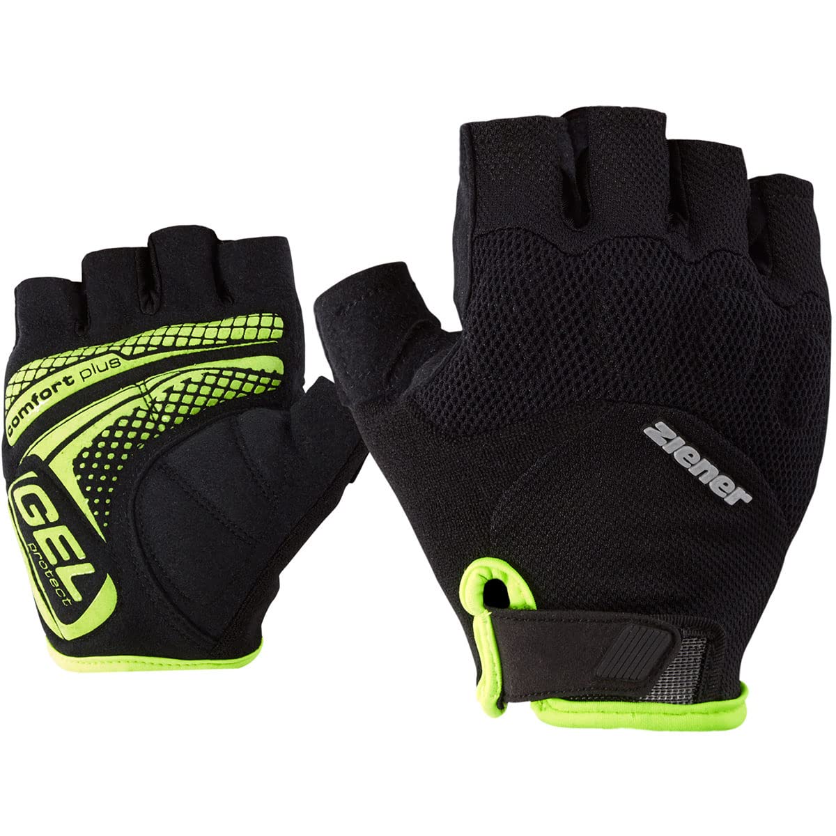 ziener-colit-kurzfinger-fahrradhandschuhe-herren-schwarz-gel image 6