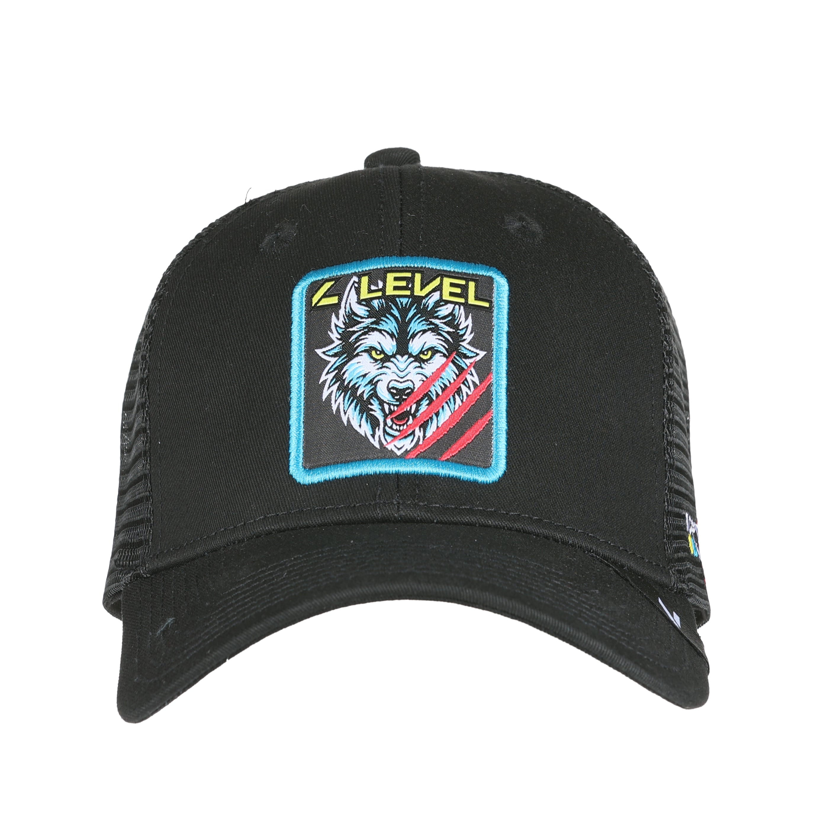 level-rexford-cap-mesh-wolf-trucker-cap-black image 1