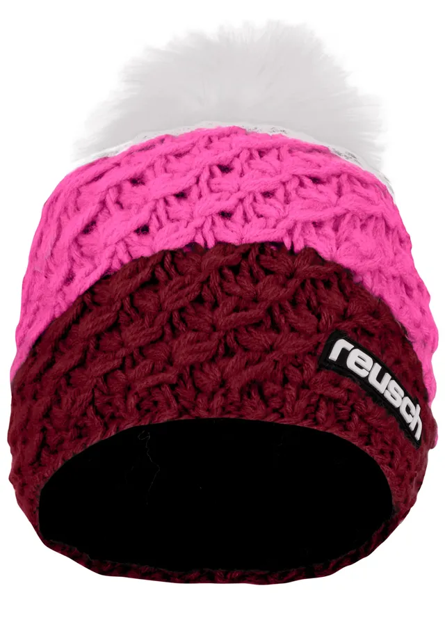 reusch-aiden-beanie-strickm-tze-unisex-schwarz-t-rkis-bommel-warm image 1