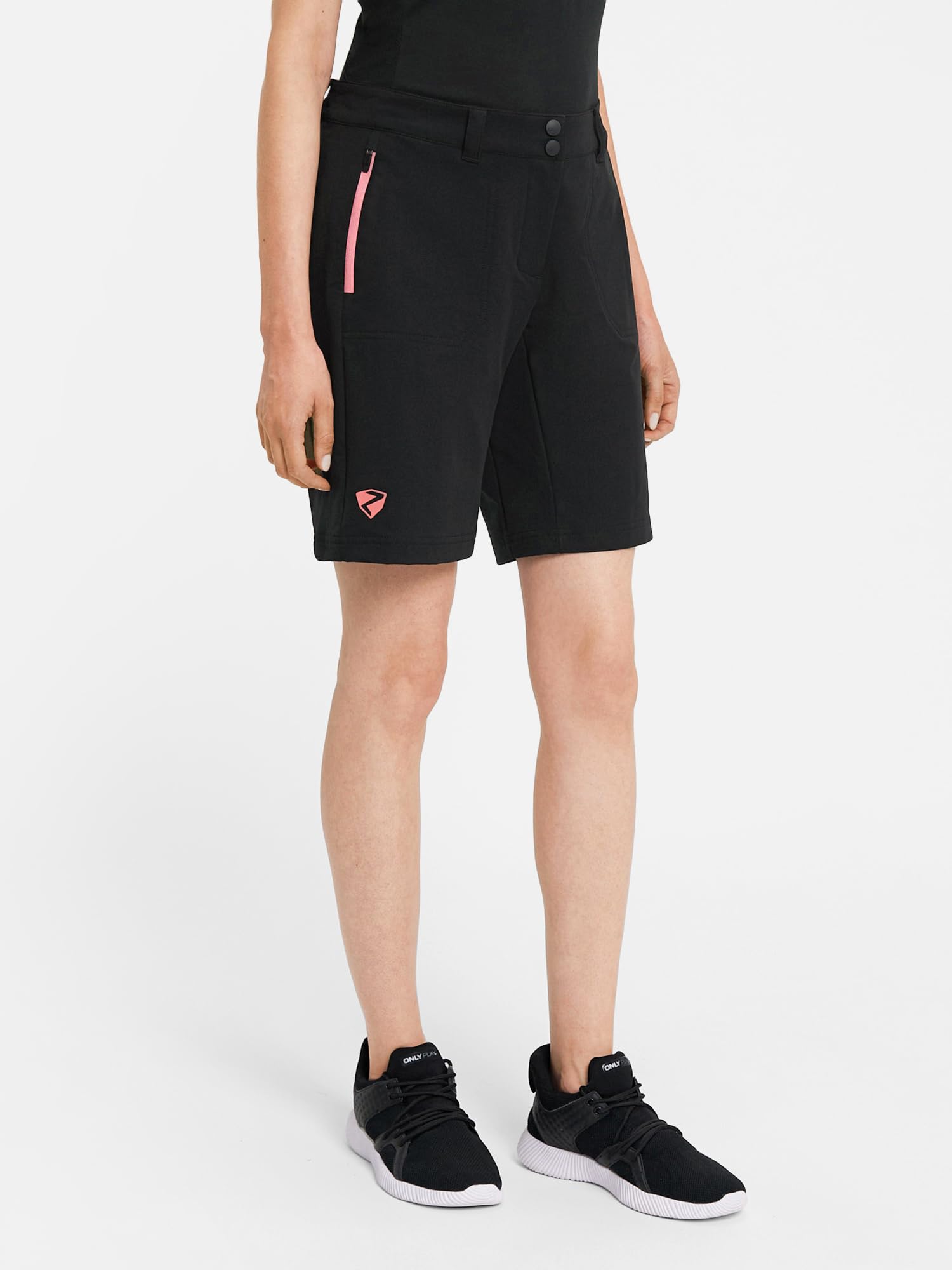 ziener-nakoa-z-lady-bike-shorts-gr-38-black-strawberry-sorbet-gepolstert image 5