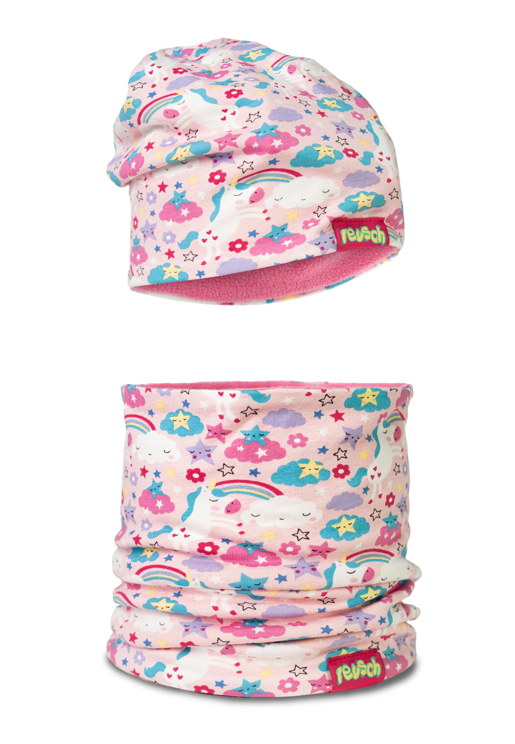 reusch-down-spirit-m-tze-schal-set-einhorn-rosa image 1