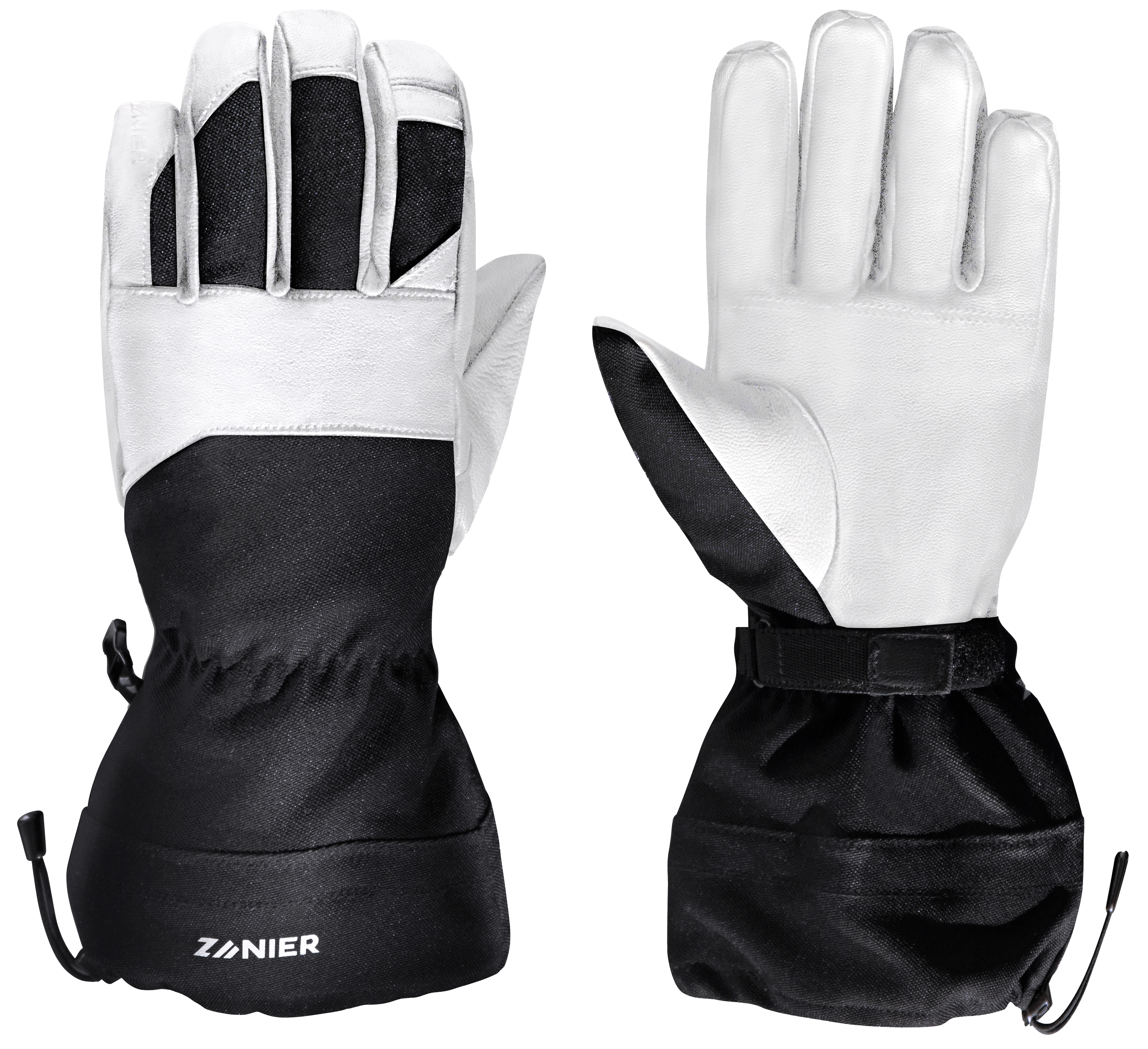 zanier-mybackcountry-leder-skihandschuhe-schwarz-weiss-gr-9 image 1