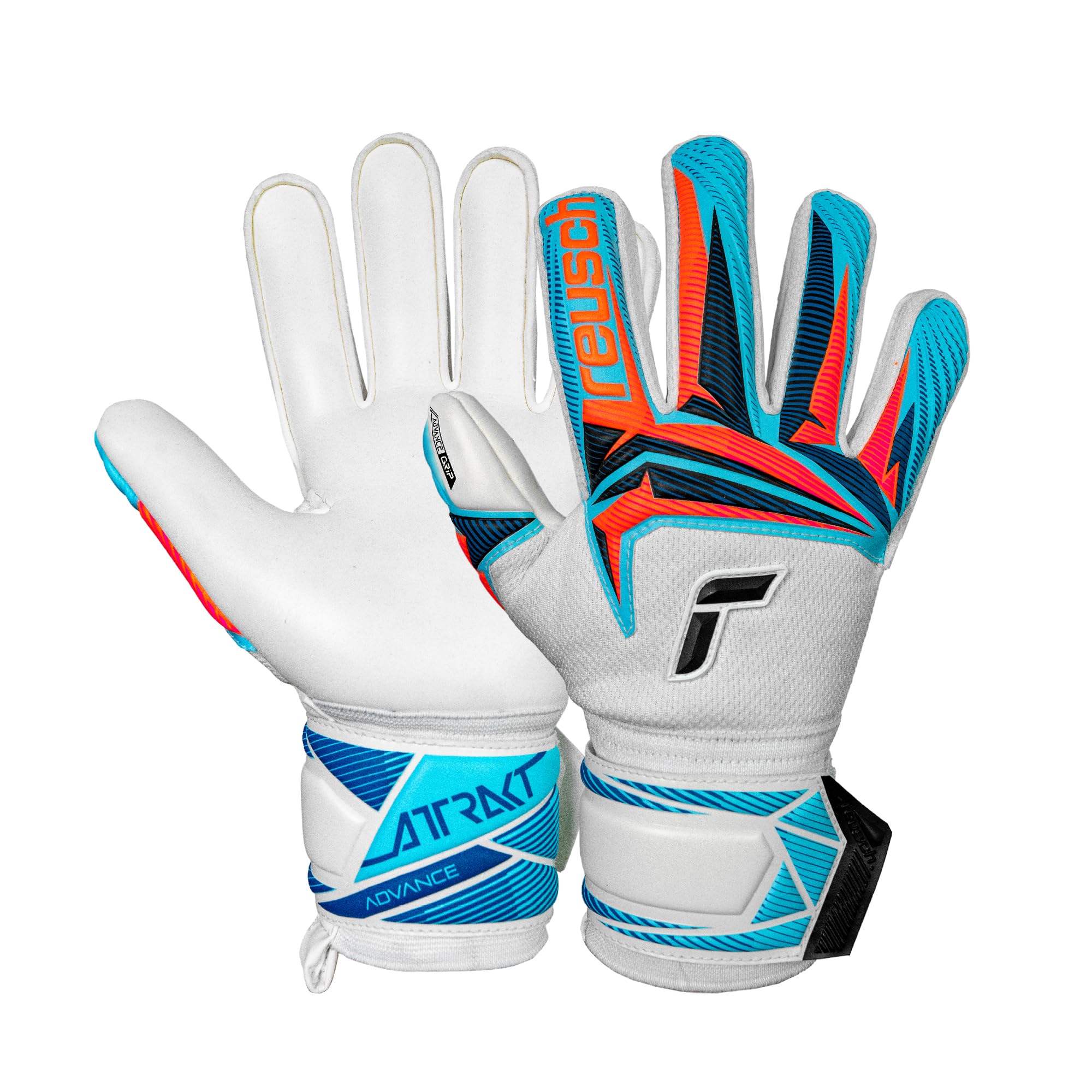 reusch-attrakt-advance-torwarthandschuhe-blau-wei-orange-grip image 1