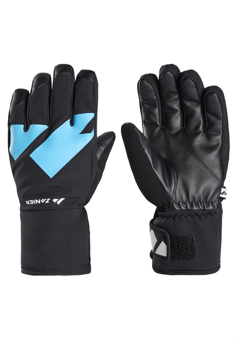 zanier-shredder-stx-kinder-skihandschuhe-schwarz-weiss-gr-5 image 2