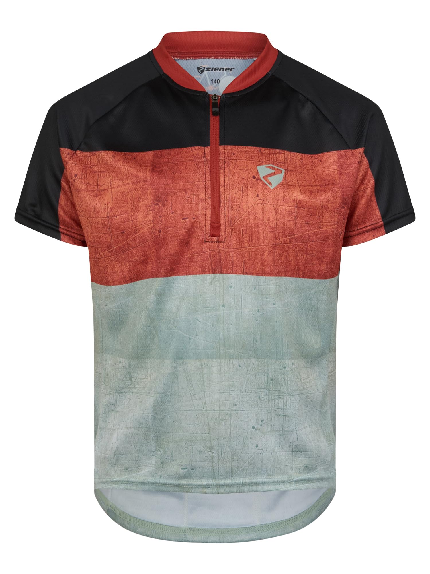 ziener-nestel-junior-fahrradtrikot-rmellos-amber-red-152 image 1