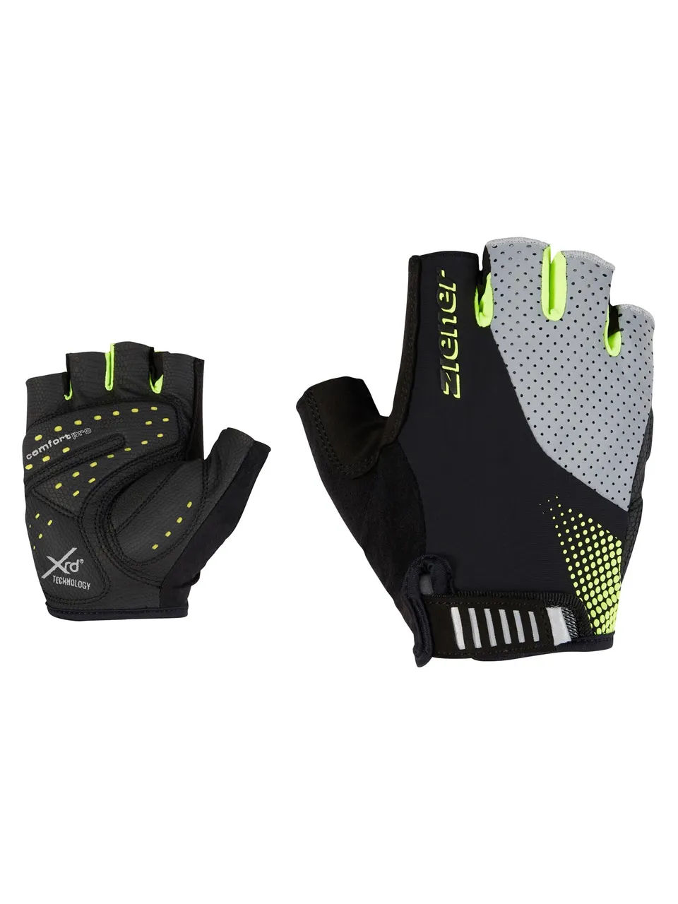 ziener-cudjo-z-fahrradhandschuh-herren-black-poison-yellow-8-5 image 1