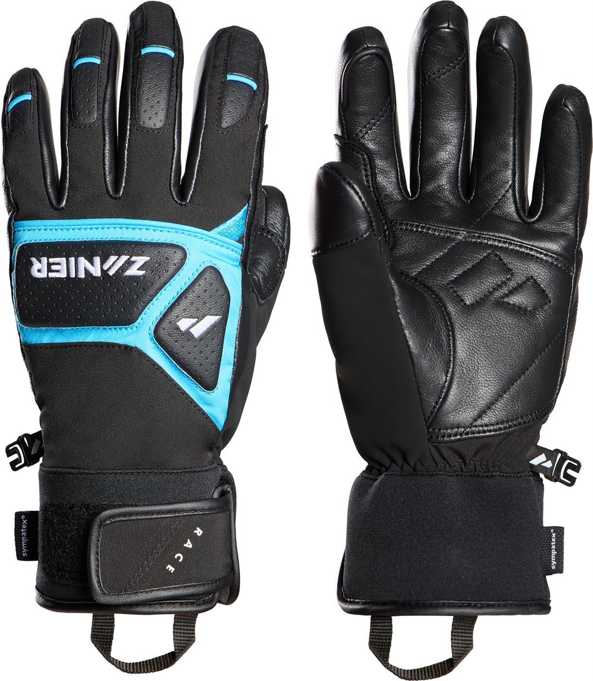 zanier-race-pro-stx-skihandschuh-schwarz-neonlime-wasserdicht image 1