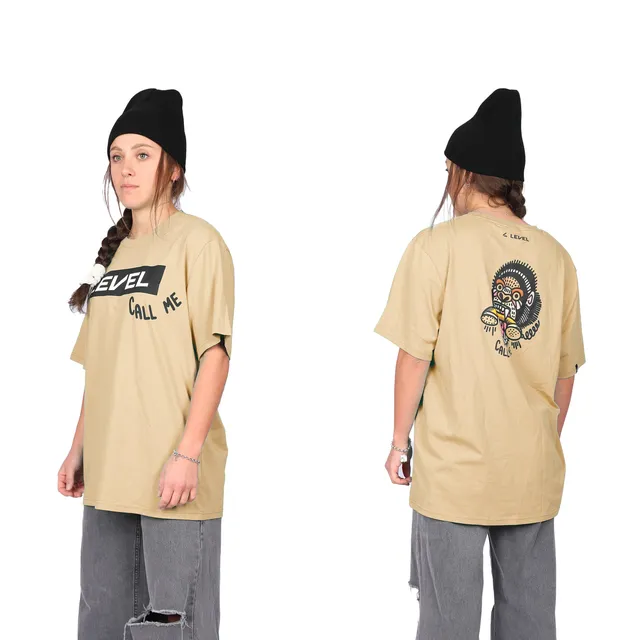 level-rover-call-me-t-shirt-baumwollshirt-beige-gr-m image 1