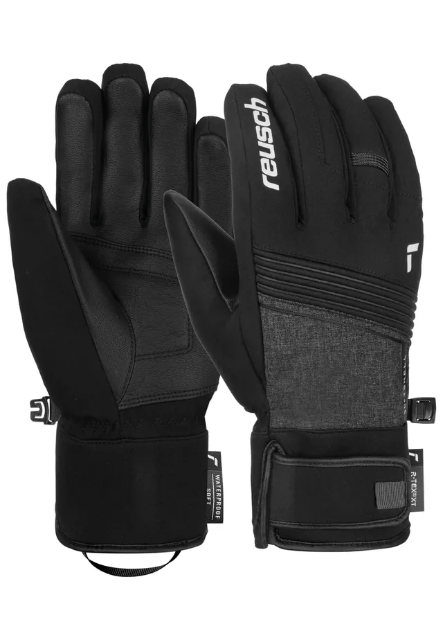 reusch-skihandschuhe-softshell-schwarz-gr-8-warm-wasserdicht image 1