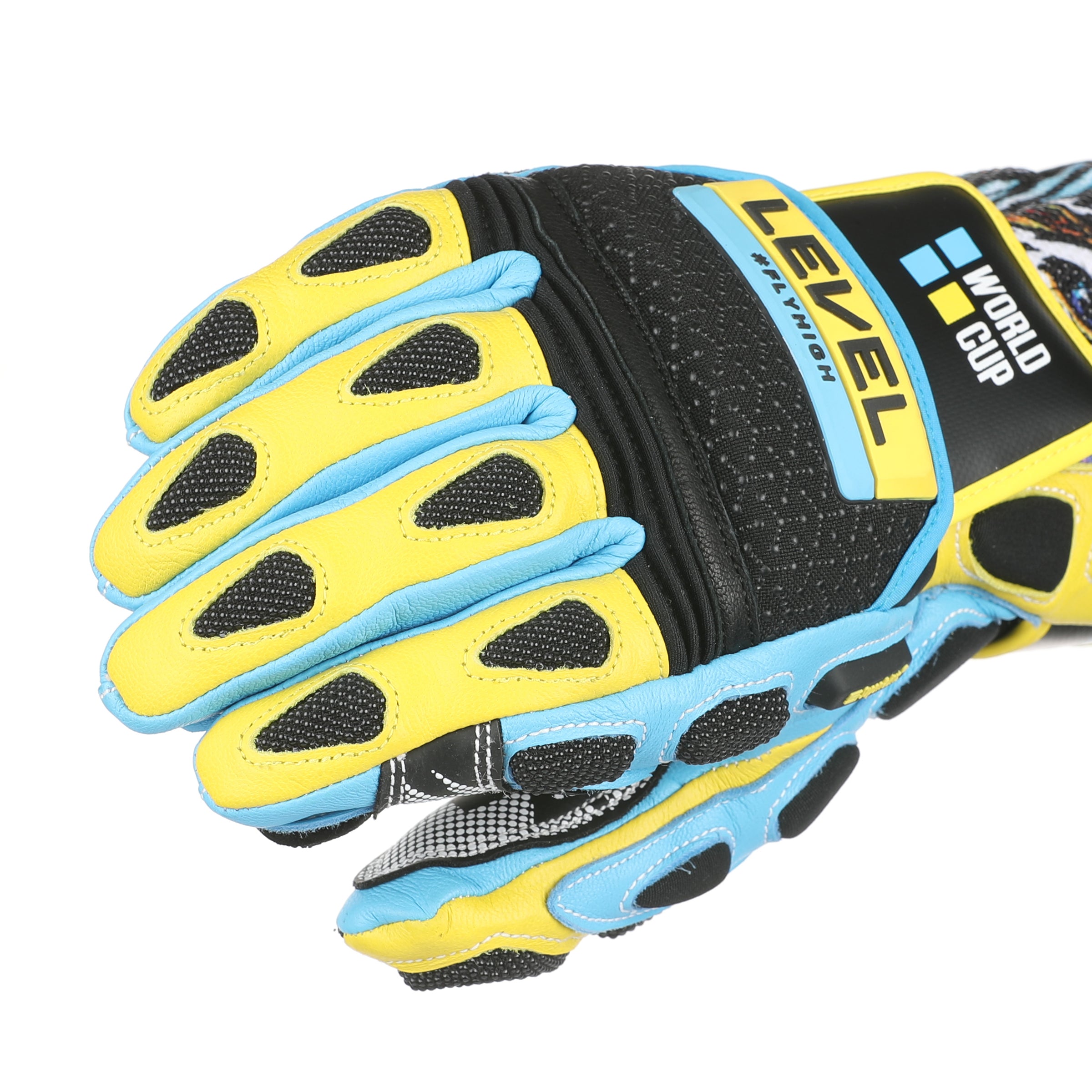 level-worldcup-cf-skihandschuhe-gelb-blau-leder-renn-custom-fit image 6