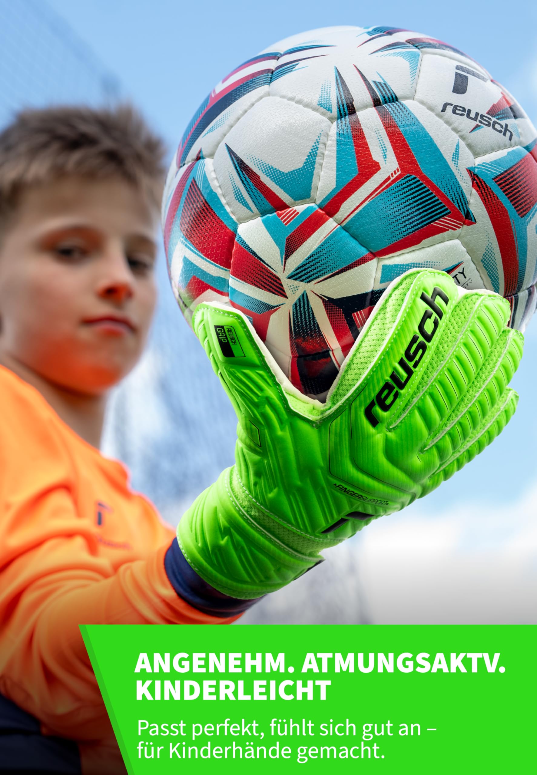 reusch-attrakt-grip-finger-support-junior-torwarthandschuhe-grau-gelb image 2