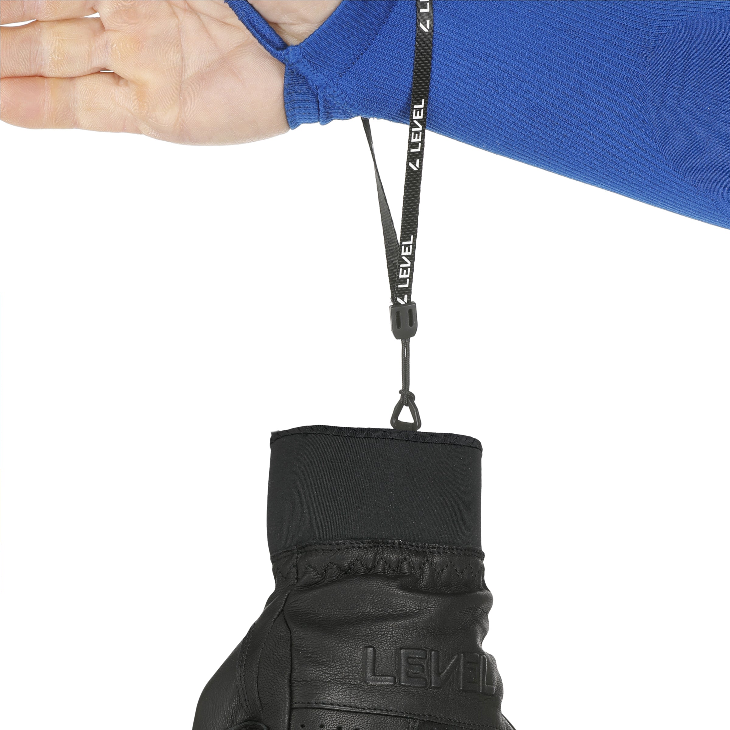 level-half-pipe-eighties-skihandschuhe-schwarz-leder-neoprenbund image 7