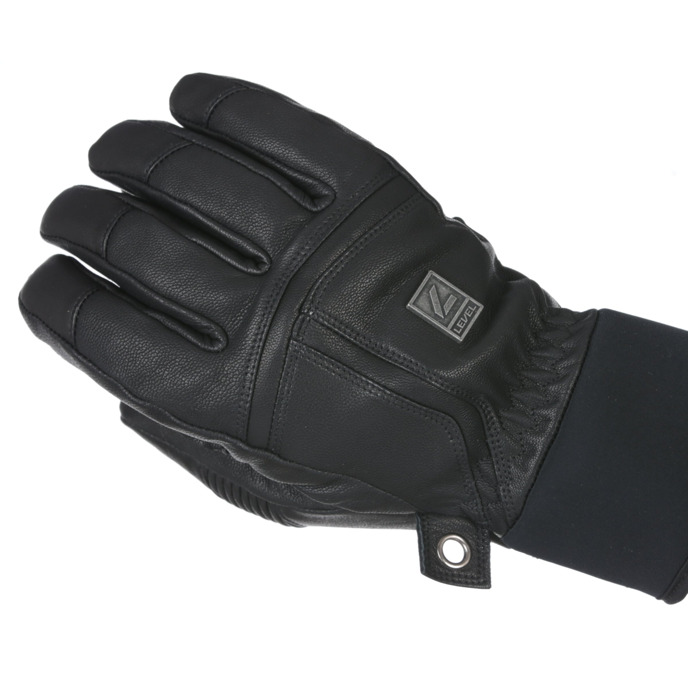 level-off-piste-leather-skihandschuhe-schwarz-wasserdicht image 8